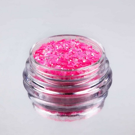 Polvo Efecto Neon Glitter - Tono Rosa